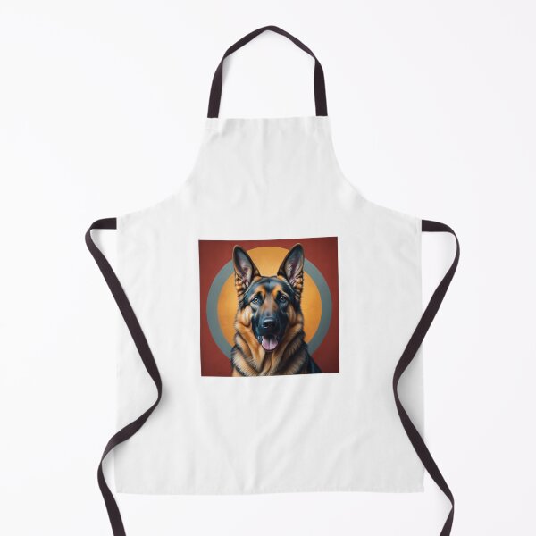 Item preview, Happy German Shepherd Red/Orange background designed and sold by GSDDESIGNMERCH.