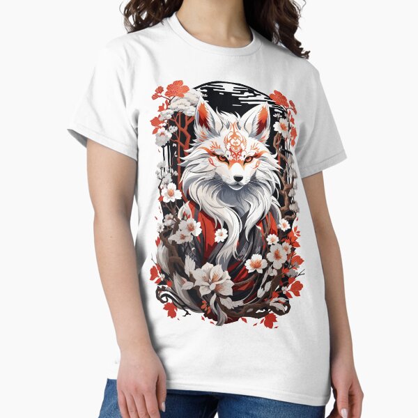 Kitsune Mystery Japan fox style Classic T-Shirt