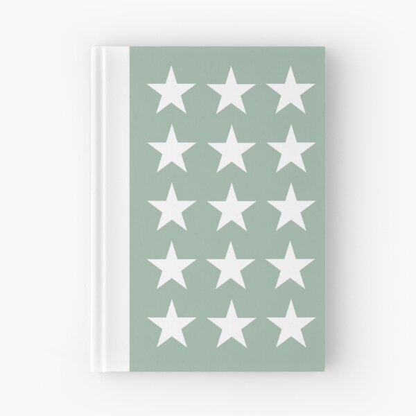 Item preview, Medium WHITE and MUTED GREEN STARS designed and sold by RachelMacht.