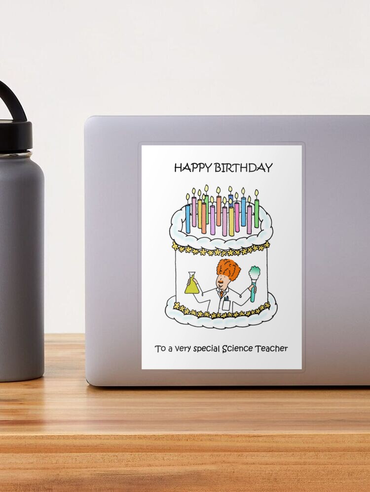 Science Birthday Kreb's Cycle Biology Cake Teacher Card | Zazzle