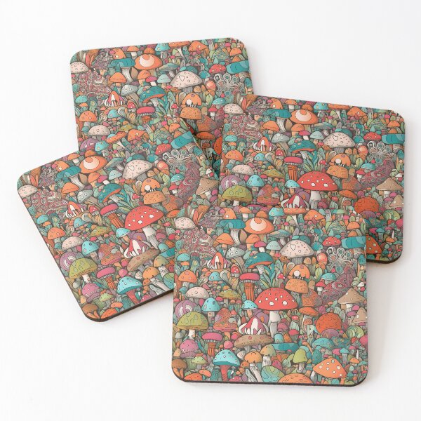 Item preview, Mushroom Fungi Psychedelic Pattern  designed and sold by Trippinink-.