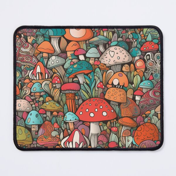 Item preview, Mushroom Fungi Psychedelic Pattern designed and sold by Trippinink-.