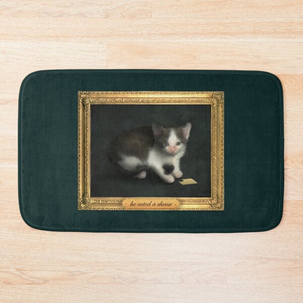 Item preview, he eated a cheese - cat meme portrait designed and sold by snazzyseagull.