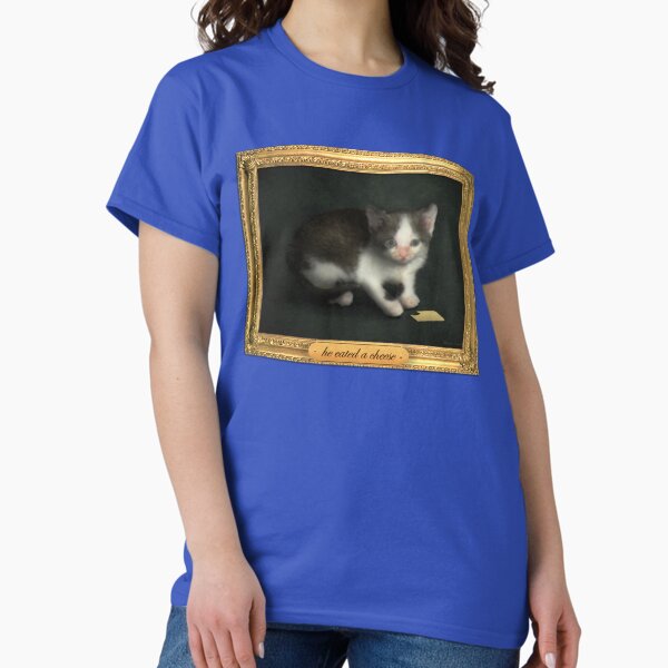 Item preview, il a mangé un fromage - portrait de mème de chat designed and sold by snazzyseagull.