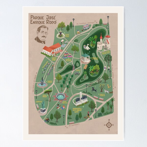 Parque Rodó_Mapa Póster