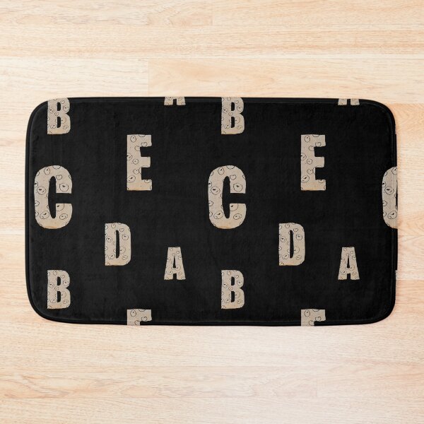 Item preview, Alphabet letter beige textured paper black pattern designed and sold by Yana Mustafina | Boho Soulful Designs.