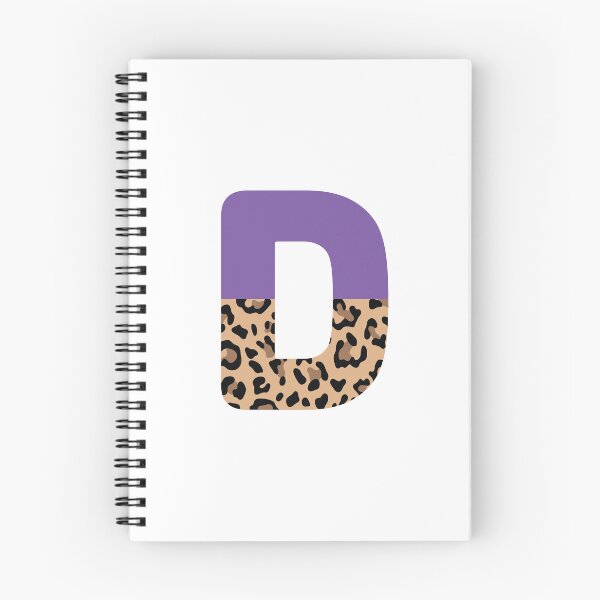 Artikelvorschau, Buchstabe D mit Leopardenmuster, Tiermuster, Familienmonogramm entworfen und verkauft von KateBilous.