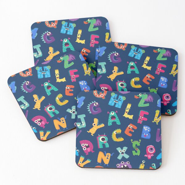 Item preview, Adorable Monster Alphabet Pattern designed and sold by SamAnnDesigns.