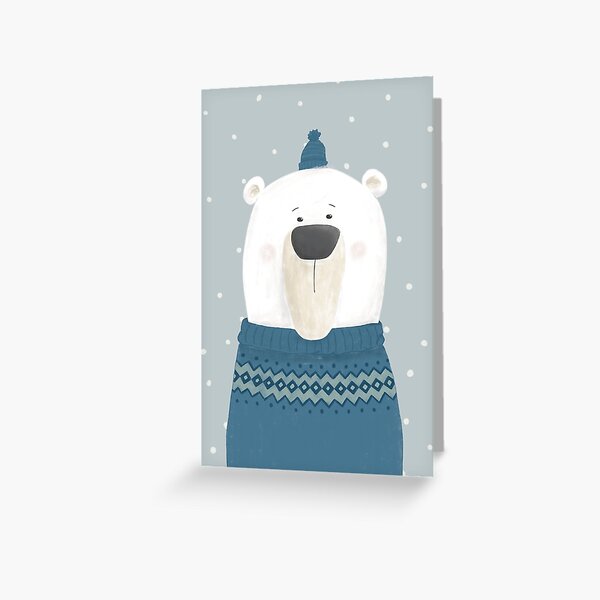 Item preview, Polar bear with sweater designed and sold by Frida-Kreativ.