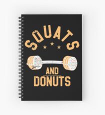 Squats and Donuts, Doughnut Gym and Workout Retro Spiral Notebook