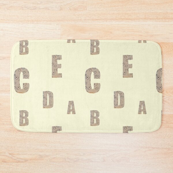 Item preview, Alphabet letter beige texture paper yellow pattern designed and sold by Yana Mustafina | Boho Soulful Designs.
