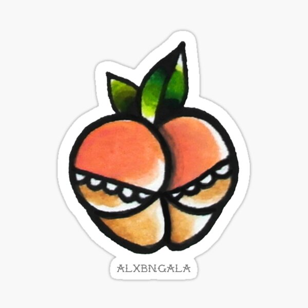Peach Tattoo Stickers for Sale  Redbubble