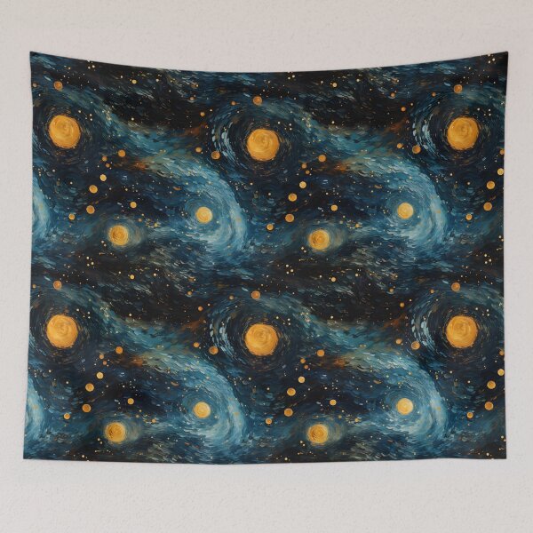 Item preview, Van Gogh Starry Night Outer Space Pattern 14 designed and sold by DigitalPatternx.