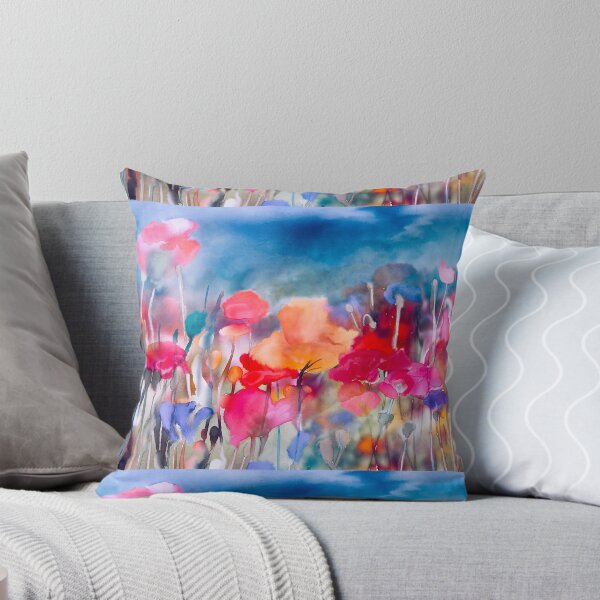 Aperçu de l'œuvre Champ de coquelicots multicolores créée et vendue par MouseCatty.