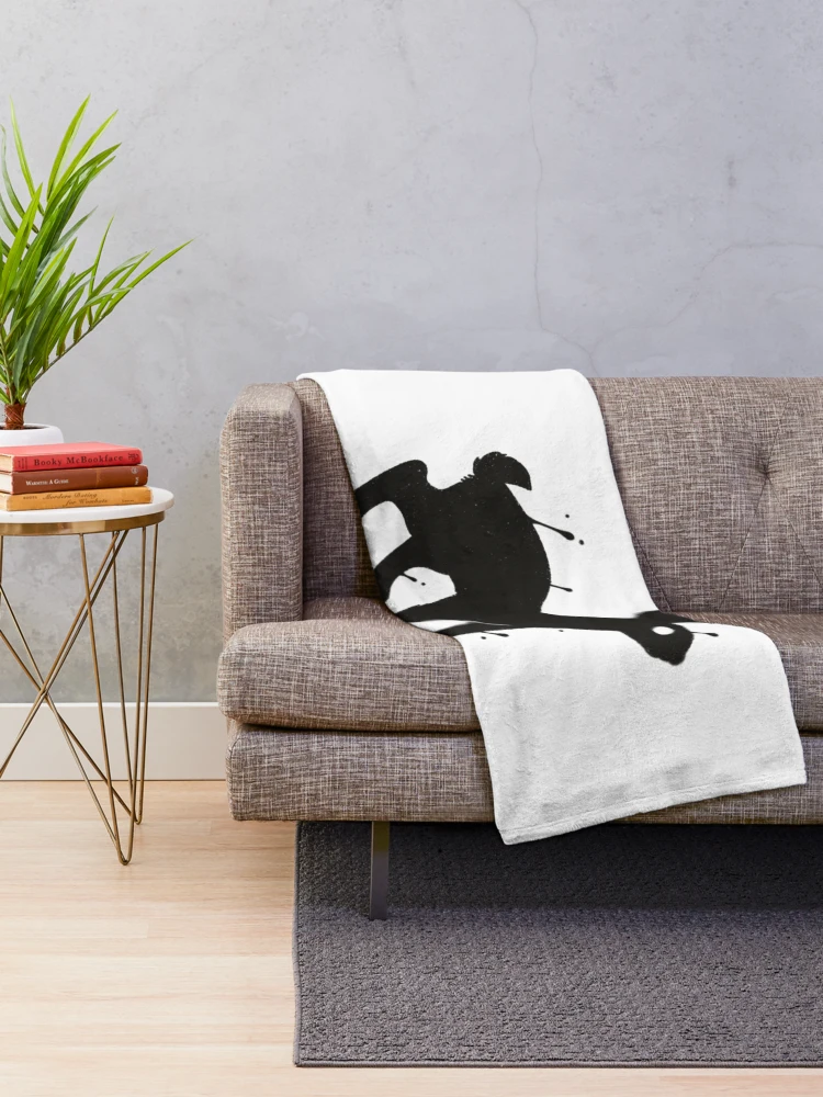 Thumbnail 2 of 6, Throw Blanket, Ink Rabbit designed and sold by HuntingForTeeth.