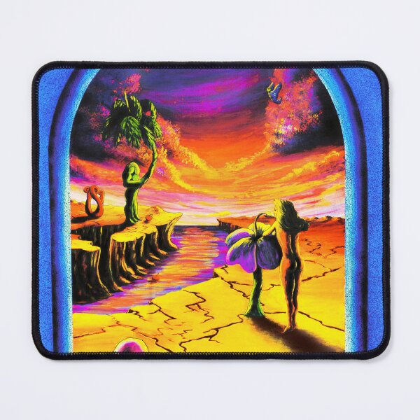 Item preview, Vibrant Psychedelic Surreal Flower Hippie Tropical Beach Sunset designed and sold by Vincent Monaco.