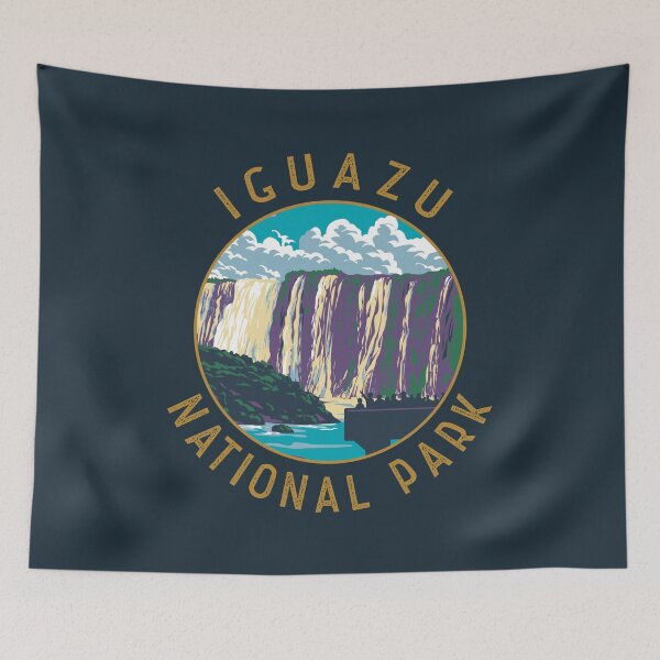 Item preview, Iguazu National Park Argentina Distressed Circle designed and sold by KrisSidDesigns.