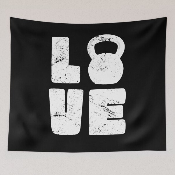 Item preview, LOVE Kettlebells, Gym Workout Cute designed and sold by 14thFloor.