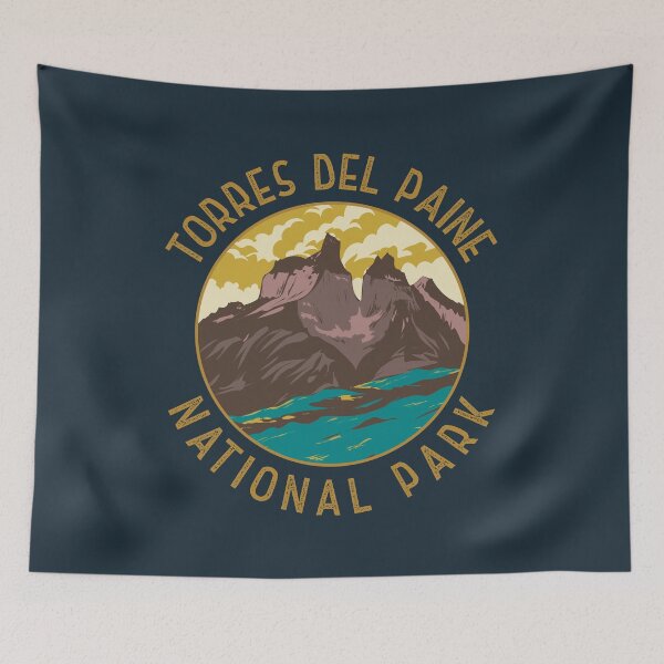 Item preview, Torres Del Paine National Park Chile Distressed Circle designed and sold by KrisSidDesigns.