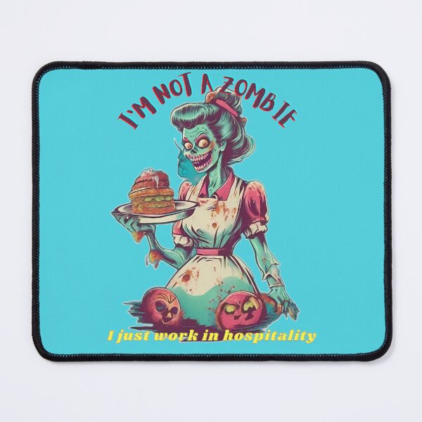 Item preview, zombie waitress designed and sold by AyrDigitalArt.