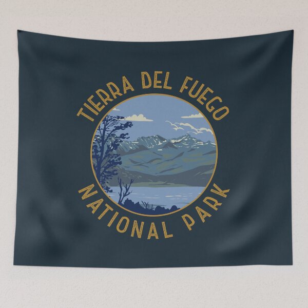 Item preview, Tierra Del Fuego National Park Argentina Distressed Circle designed and sold by KrisSidDesigns.