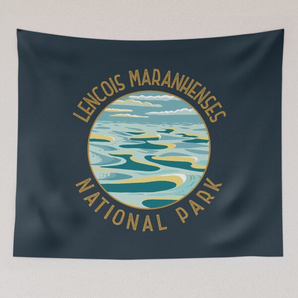 Item preview, Lencois Maranhenses National Park Brazil Distressed Circle designed and sold by KrisSidDesigns.