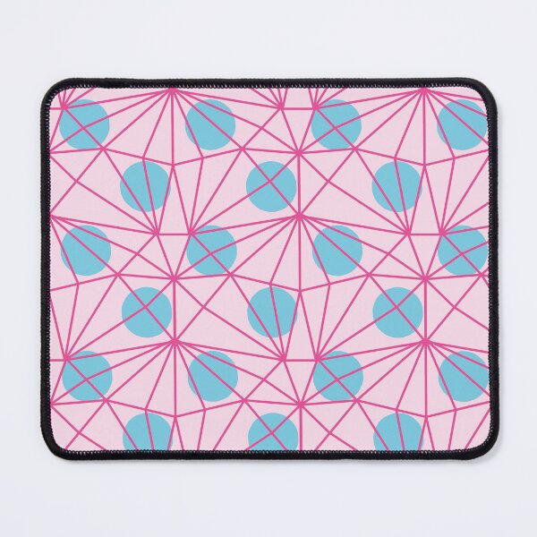 Item preview, pink netting with blue polka dots designed and sold by rysunki-malunki.