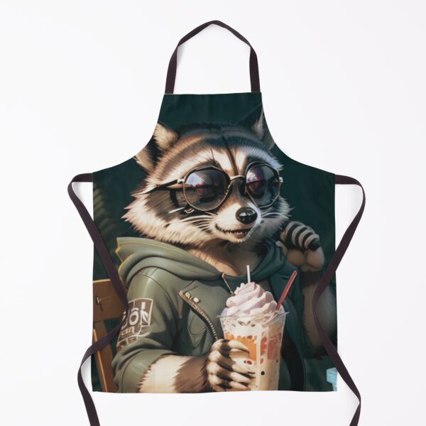 Item preview, A cute and cool raccoon drinking a milkshake designed and sold by Pelzi100.