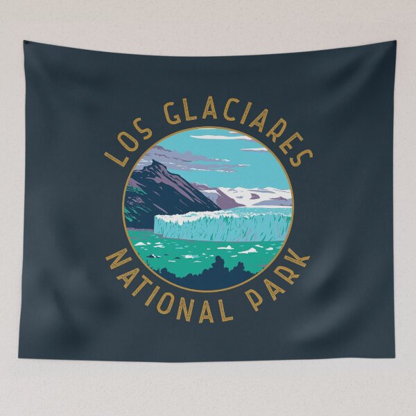 Item preview, Los Glaciares National Park Argentina Distressed Circle designed and sold by KrisSidDesigns.