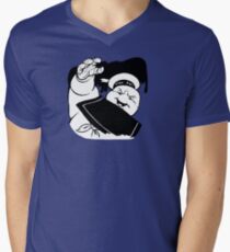 STAY PUFT ATTACK - 0293 Men's V-Neck T-Shirt