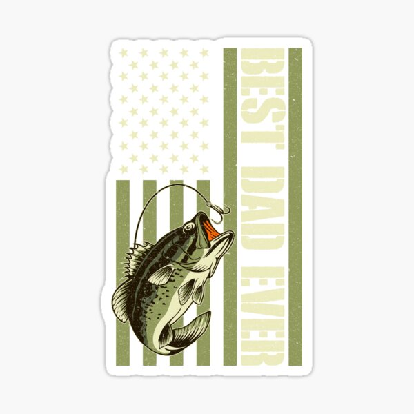 Fly Fishing Dad Fisherman Father Fish Hook Angler' Sticker