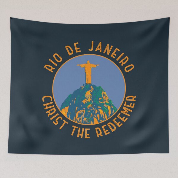 Item preview, Rio De Janeiro Brazil Distressed Circle designed and sold by KrisSidDesigns.