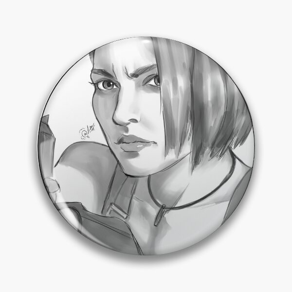 Item preview, Black and white jill art uwu designed and sold by TheClownArchive.