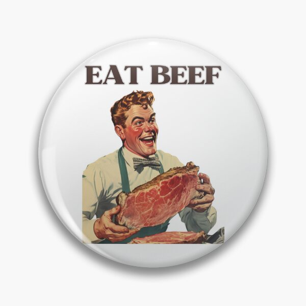 Item preview, Deliciously Retro Eat Beef | Vintage Foodie Art designed and sold by The Whimsical Homestead.