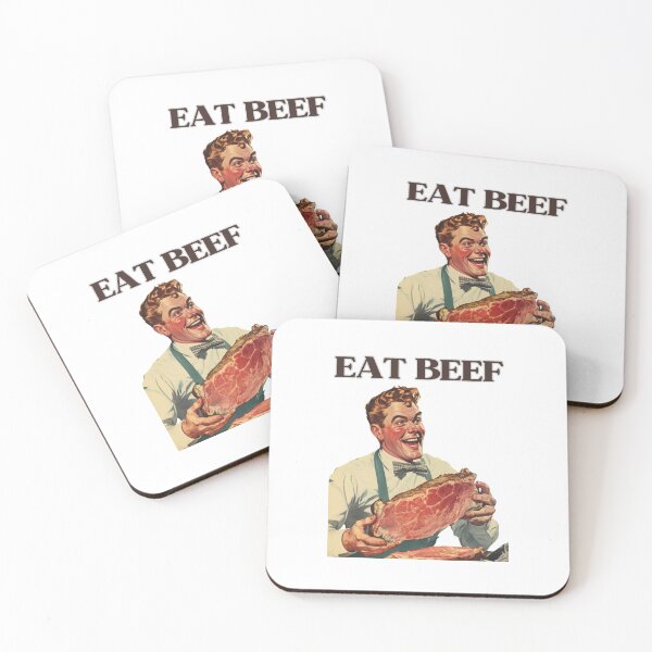 Item preview, Deliciously Retro Eat Beef | Vintage Foodie Art designed and sold by The Whimsical Homestead.