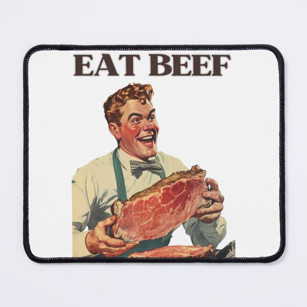 Item preview, Deliciously Retro Eat Beef | Vintage Foodie Art designed and sold by The Whimsical Homestead.