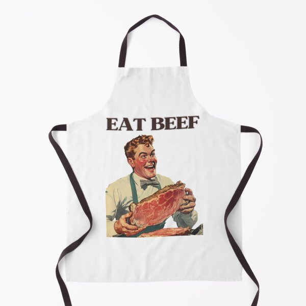 Item preview, Deliciously Retro Eat Beef | Vintage Foodie Art designed and sold by The Whimsical Homestead.