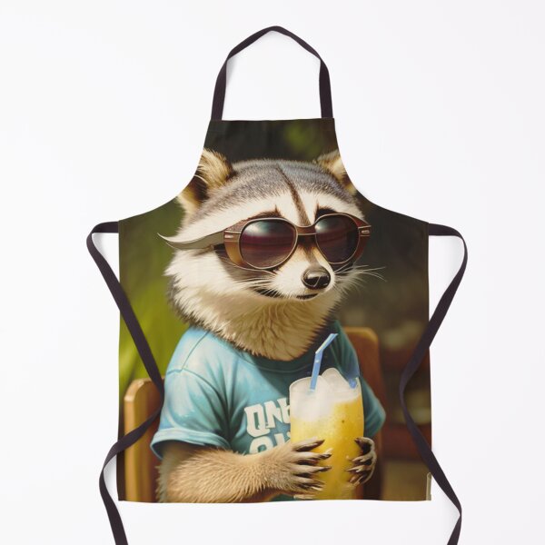 Item preview, A cute and cool raccoon drinking orange juice in the sun designed and sold by Pelzi100.