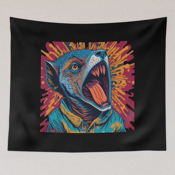 Item preview, Psychedelic meerkat, Bold color, vintage designed and sold by GlunmanStore.