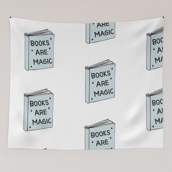 Item preview, Books are Magic (Pale Blue) designed and sold by TeakettleBooks.