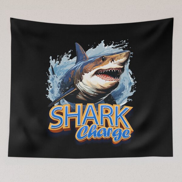 Item preview, Great white shark charge - shark lovers designed and sold by JansenGS.