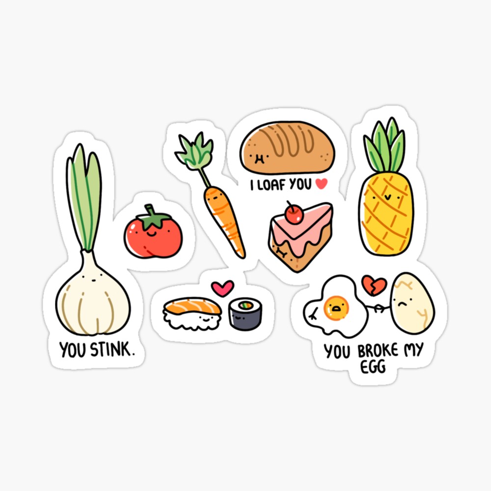 Fast Food Stickers Art Print for Sale by kawaiistudio