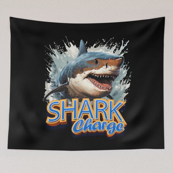 Item preview, Great white shark charge - shark lovers designed and sold by JansenGS.