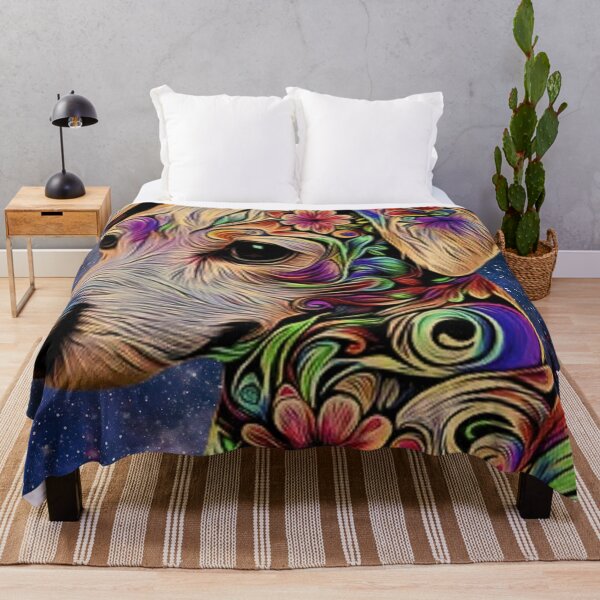 Item preview, Cosmic Floral Patchwork Bohemian Dog designed and sold by RachelRebel.