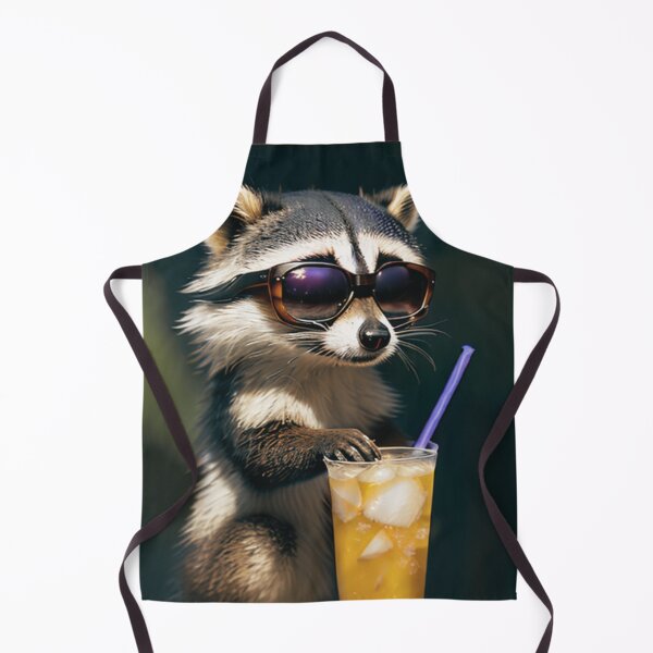 Item preview, A cute and cool raccoon having a cold drink designed and sold by Pelzi100.