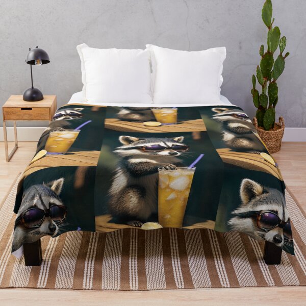 Item preview, A cute and cool raccoon having a cold drink designed and sold by Pelzi100.