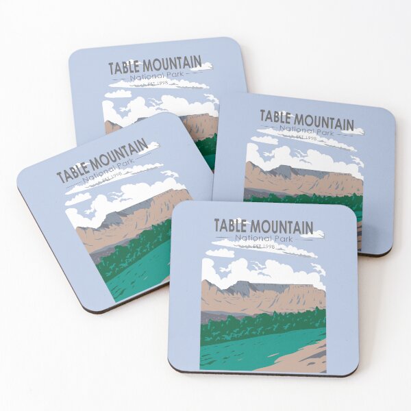 Item preview, Table Mountain National Park South Africa Travel Art Vintage designed and sold by KrisSidDesigns.