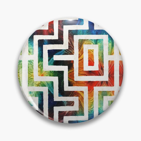 Item preview, Colorful Native American Pattern Maze Art designed and sold by Sharon Cummings Art.
