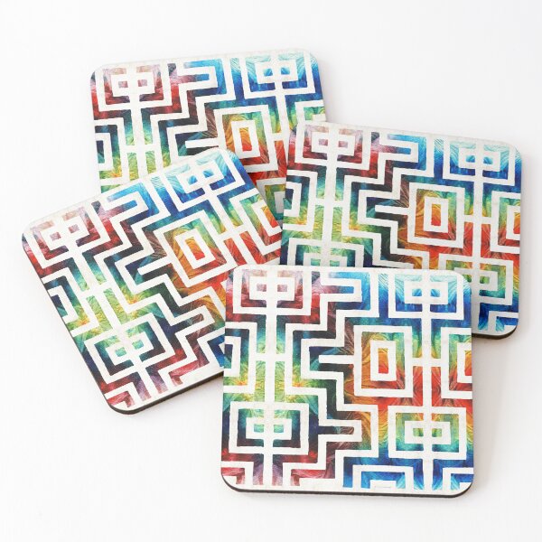 Item preview, Colorful Native American Pattern Maze Art designed and sold by Sharon Cummings Art.