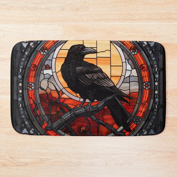 Item preview, Stained Glass Spooky Raven IV designed and sold by Pixelchicken.